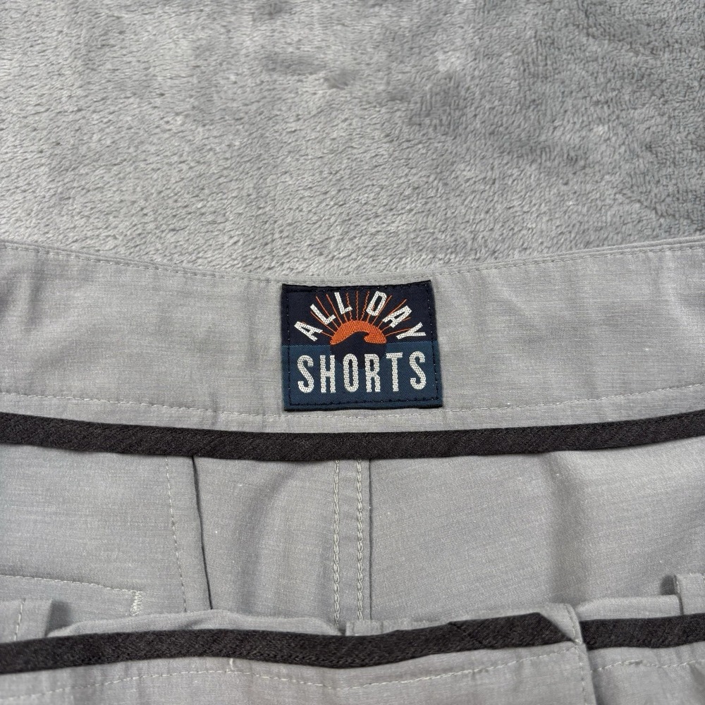 Faherty Shorts Mens 35 Gray All Day Hybrid Quick Dry Stretch Drawstring MSC0007 - Picture 2 of 8